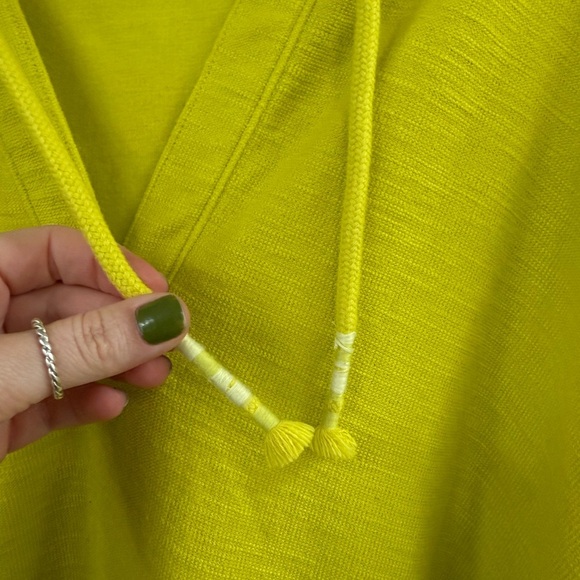 Old Navy Oversized Lightweight V-Neck Tunic Lime Real Estate Hoodie Size Medium - Picture 3 of 7